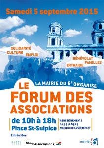 Affiche Forum des associations du 6ème, Paris. 2015